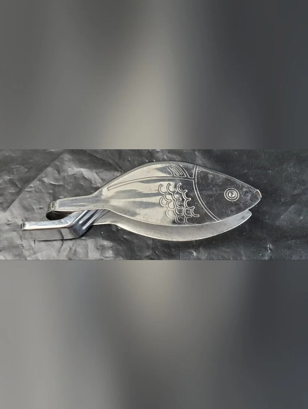 Ikea Vintage Fish Shaped Stainless Lemon Lime Juicer Kitchen Classic - GUC